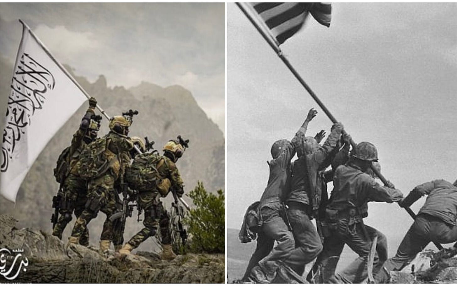 Taliban image said to mock iconic photo of US flag-raising on Iwo Jima |  The Times of Israel
