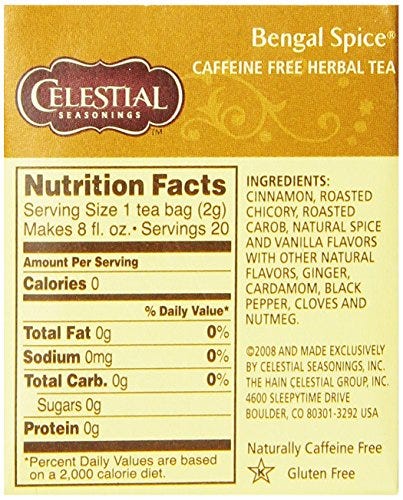 Celestial Seasonings Herb Tea, Bengal Spice, 20-Count Tea Bags (Pack of 6) , New | eBay