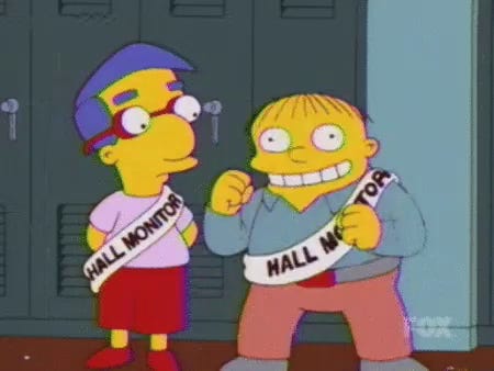 Hall Monitor GIF - Hall Monitor Simpsons - Discover & Share GIFs