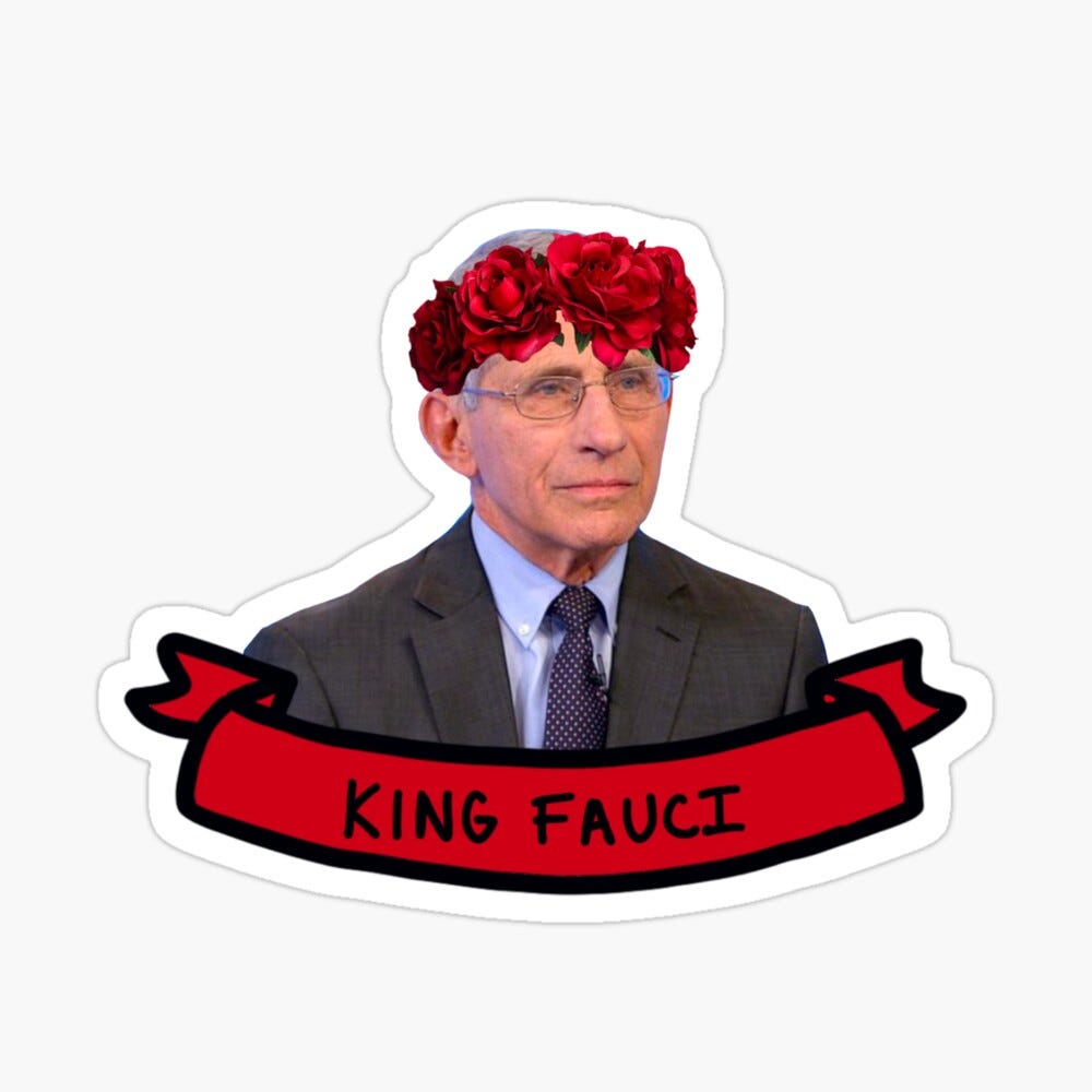Dr. Fauci Flower Crown&quot; Magnet by triciach | Redbubble