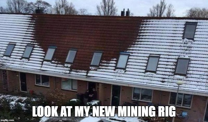 r/gpumining - How to spot a miner during Winter conditions.