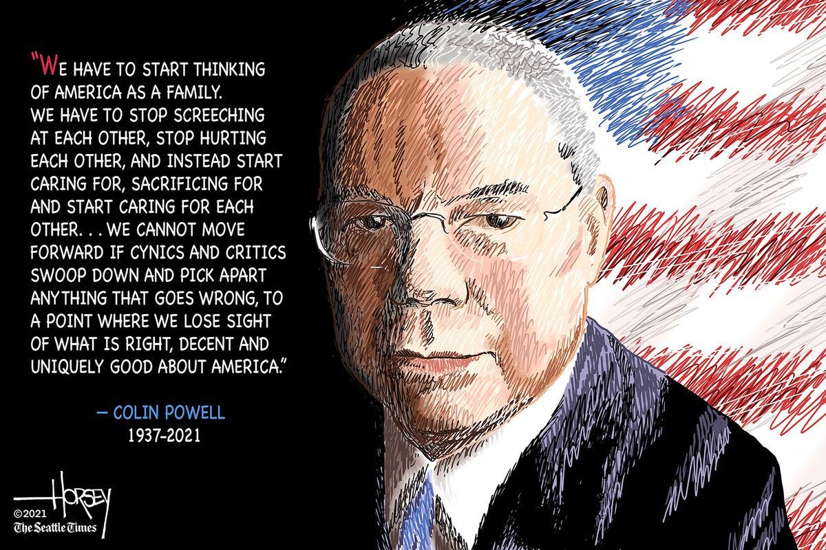Colin Powell 1937-2021 | EDITORIAL CARTOON - Baltimore Sun