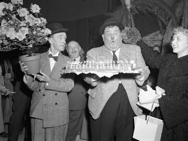 Laurel and Hardy on Twitter: "Happy birthday @LesDennis.  http://t.co/IZdHY916lT" / Twitter