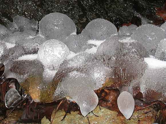 Ice Orbs at Ann's Falls