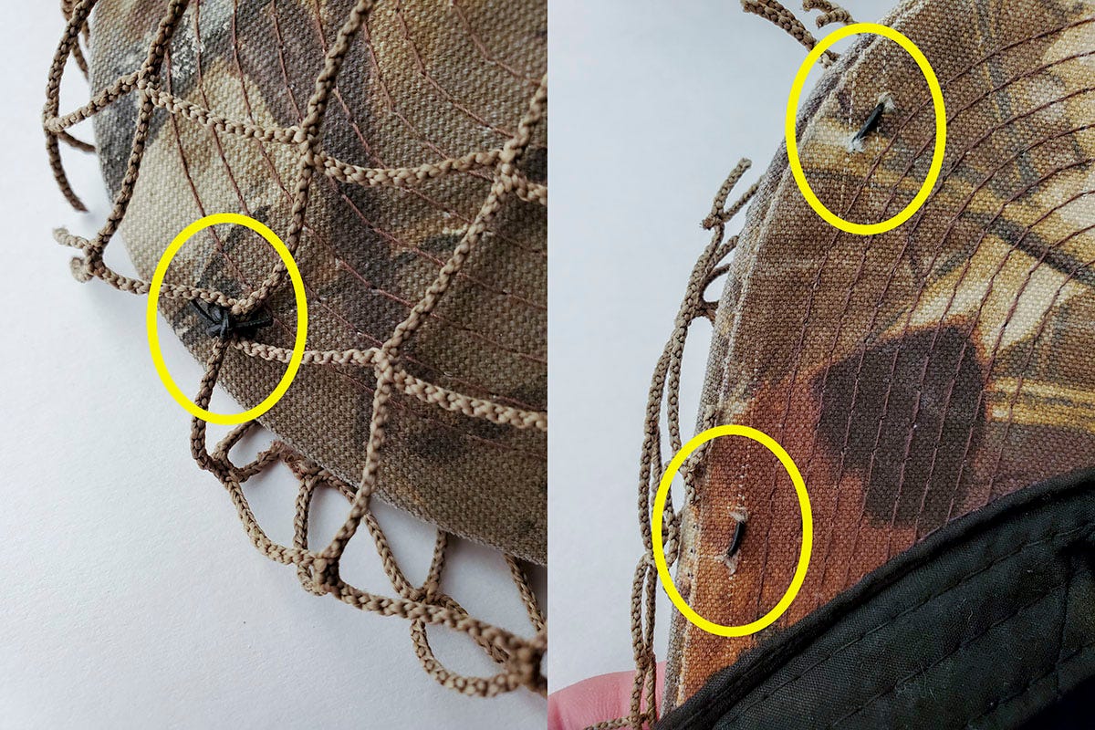 Stubble hat stitching detail