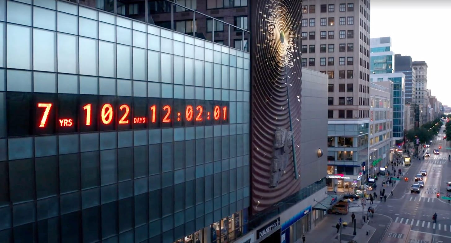 Climate change clock: Metronome in NYC counting down to climate disaster -  The Washington Post