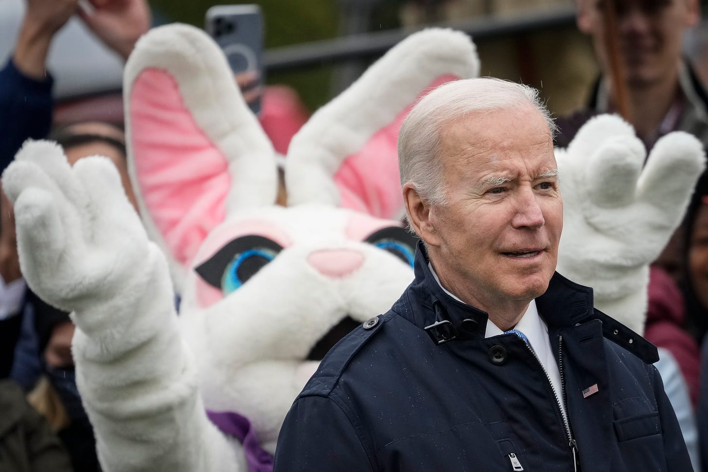 U.S. President Joe Biden attends the Easter Egg Roll on the South Lawn of the White House on April 18, 2022 in Washington, DC. The Easter Egg Roll tradition returns this year after being cancelled in 2020 and 2021 due to the COVID-19 pandemic.