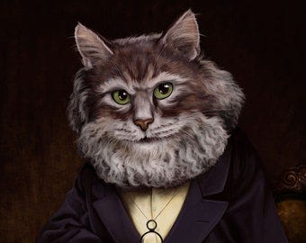 Marx as a Cat Portrait of Karl Manx - Etsy