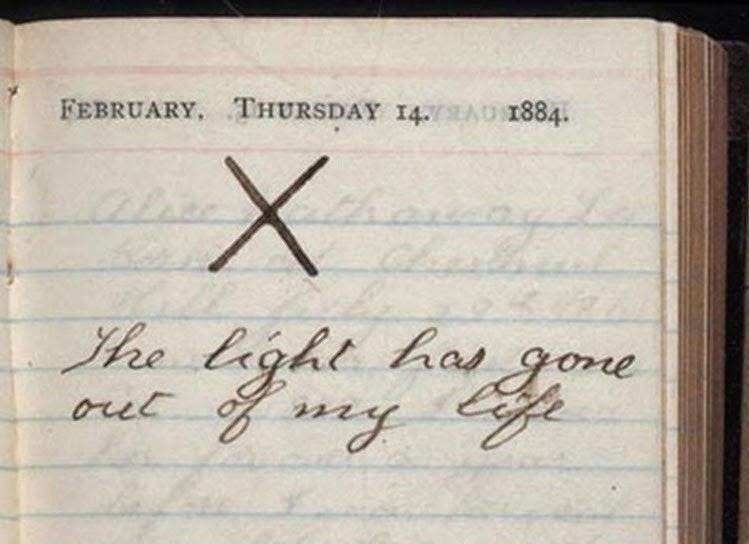 r/Damnthatsinteresting - A page from Teddy Roosevelt’s diary. It was the day his mother and wife both died in 1884.