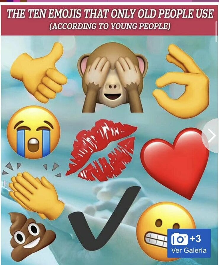 Emojis que ya no usan los jóvenes 