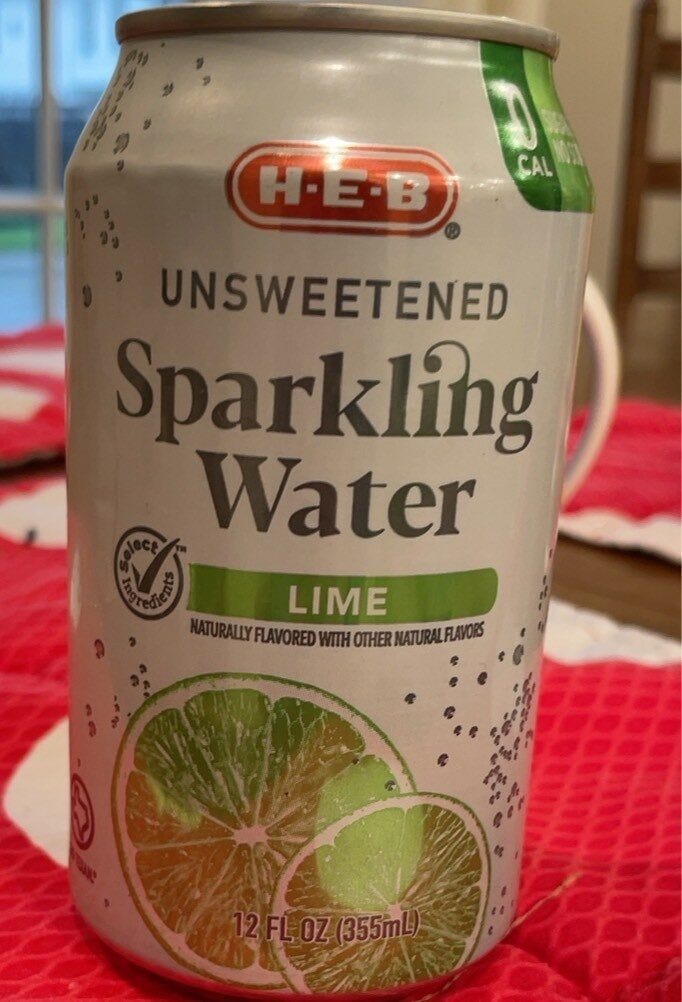 Sparkling water - HEB - 355 ml