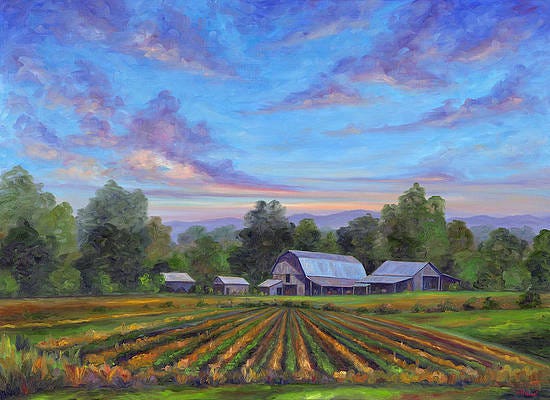 Farm Field Paintings | Fine Art America