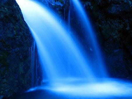 Water, Waterfall, River, Blue Water