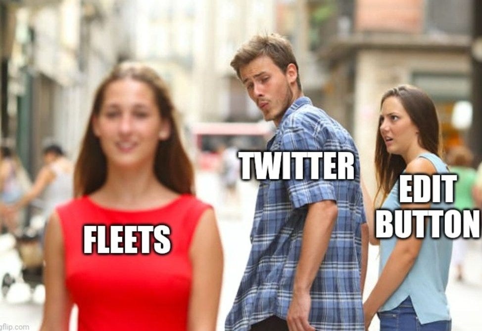thoughts on twitter fleet memes