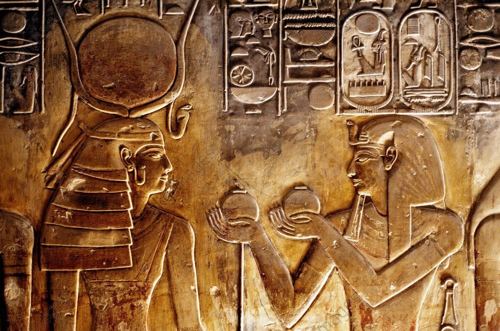 Seti I, Egypt. Pharaoh, 19th dynasty, 1290–1279 BC. Seti I offering to  Goddess Hathor. Wall rel… | Ancient egyptian artwork, Egypt art, Ancient  egypt civilization