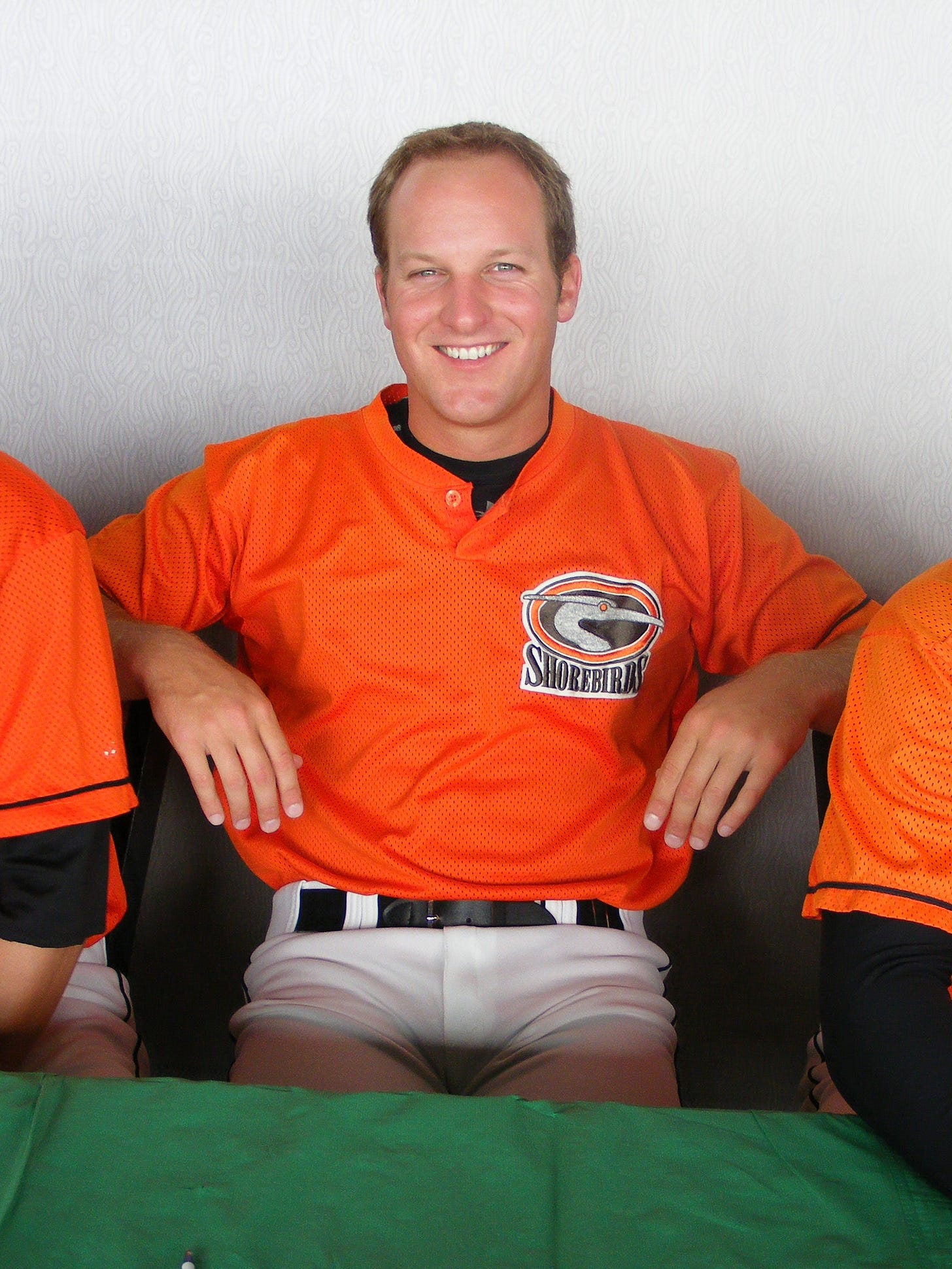 Josh Dowdy looked awfully relaxed when I took this snapshot at the 'Meet the Players' luncheon in April. He's proven to be a cool customer on the mound as well.