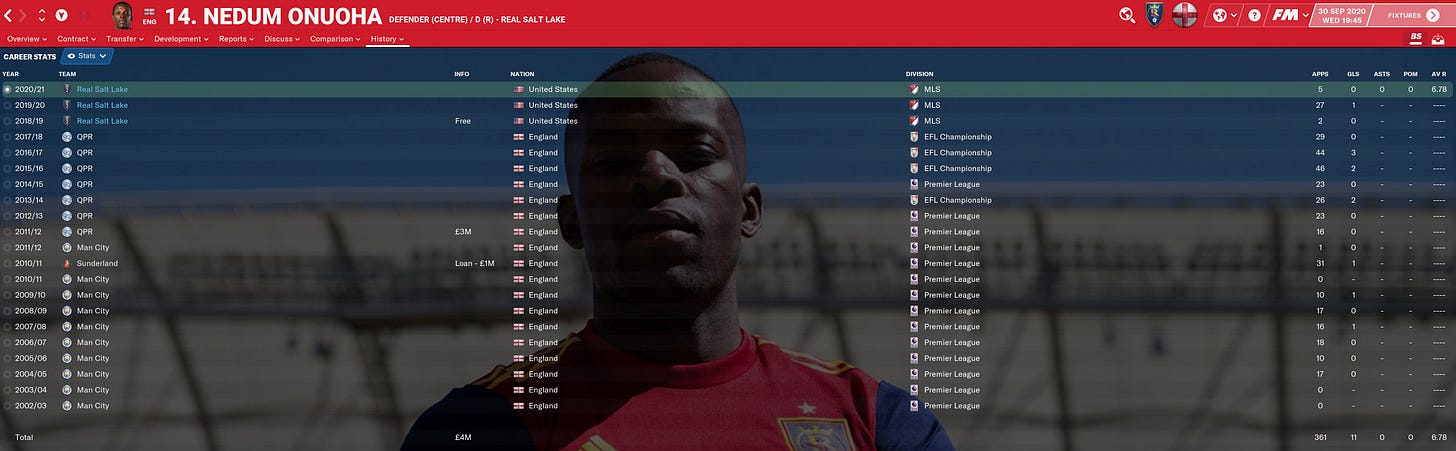 Football Manager 2021 Nedum Onuoha
