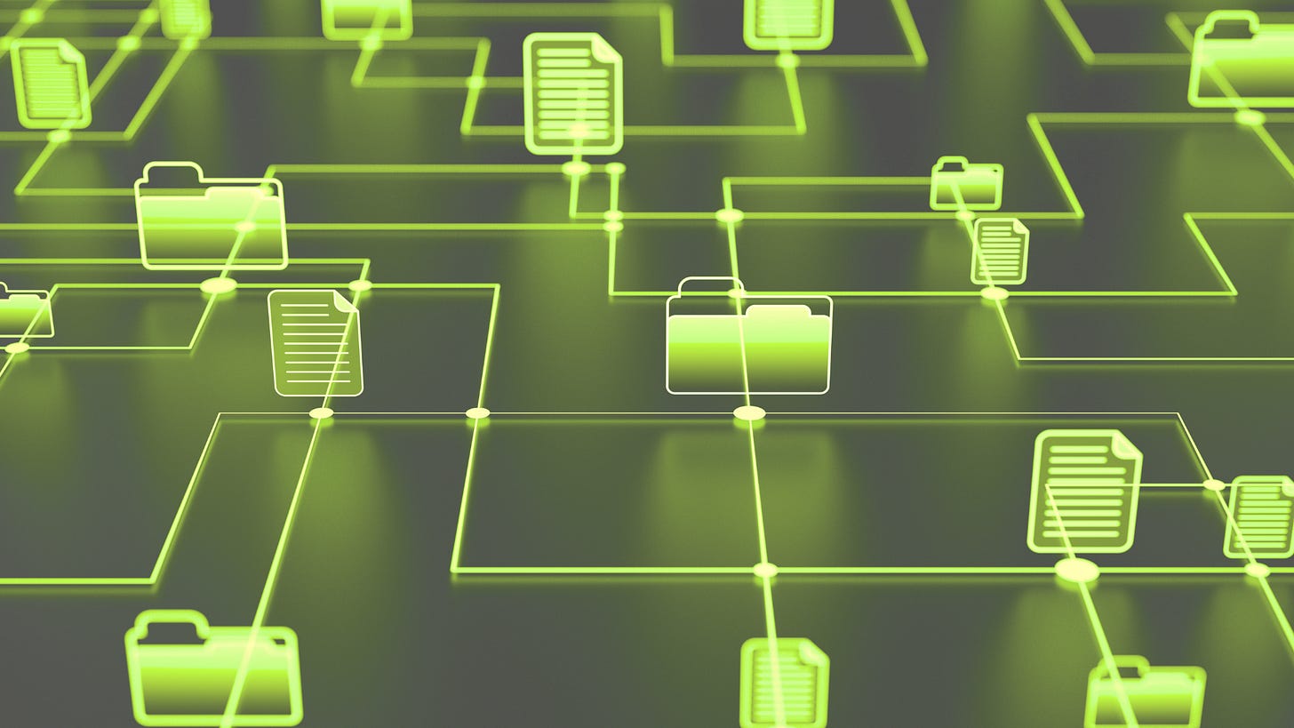 Micro chips in a yellow green grid background.