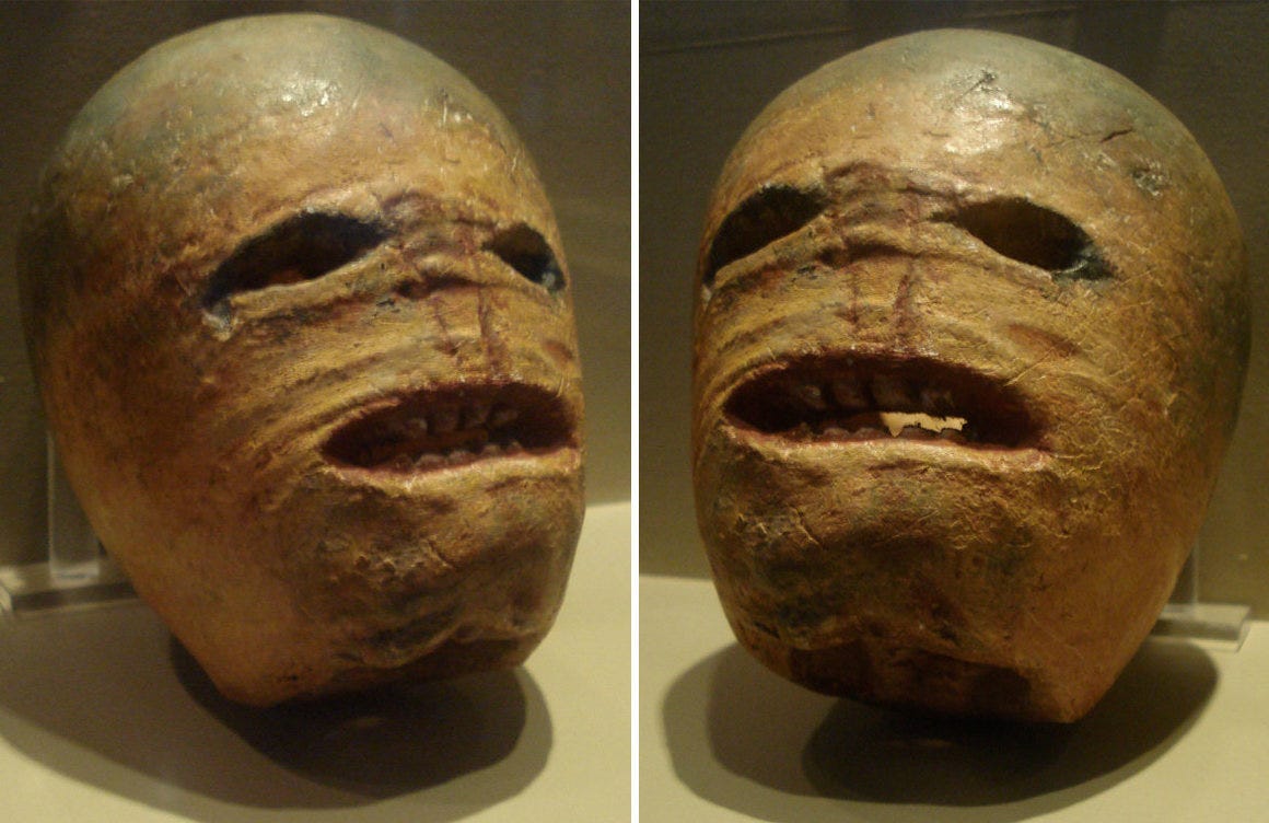 Traditional turnip jack-o'-lanterns at the Museum of Country Life in Ireland.