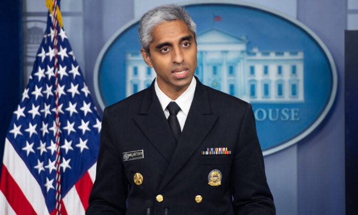 U.S. Surgeon General Dr. Vivek Murthy speaks during a press briefing in the Brady Briefing Room of the White House in Washington on July 15, 2021. (Saul Loeb/AFP via Getty Images)