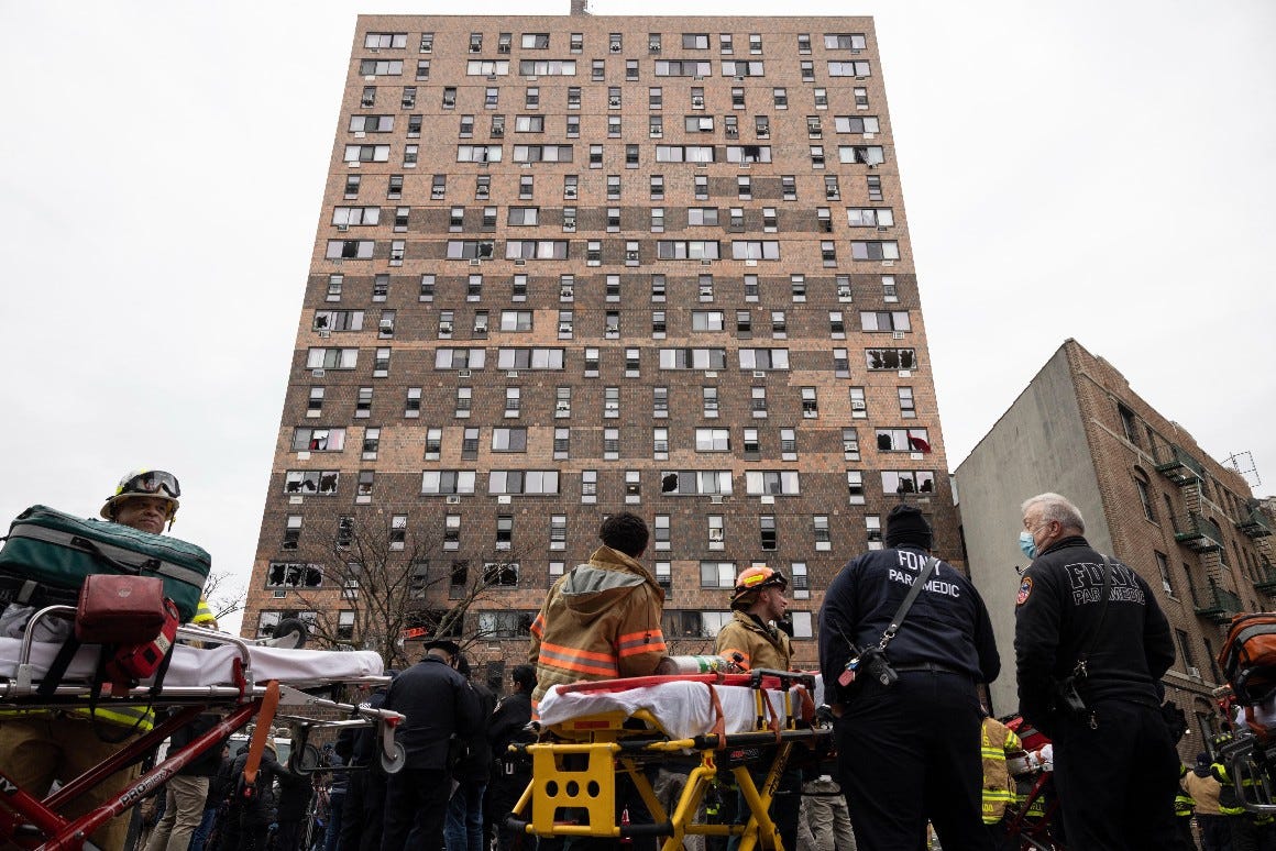 Adams: NYC probing door malfunction in Bronx fire that left at least 19 dead