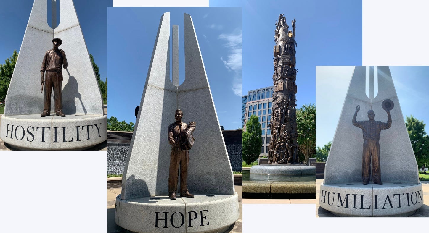 Sculptures in John Hope franklin park