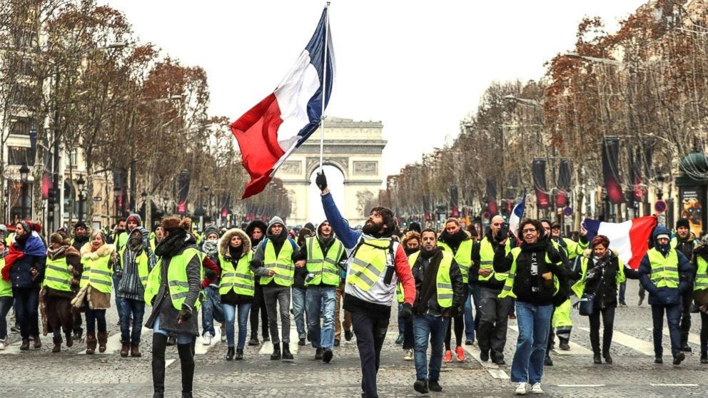 'Yellow vest' protests in France draw fewer demonstrators, less violence in latest round of ...