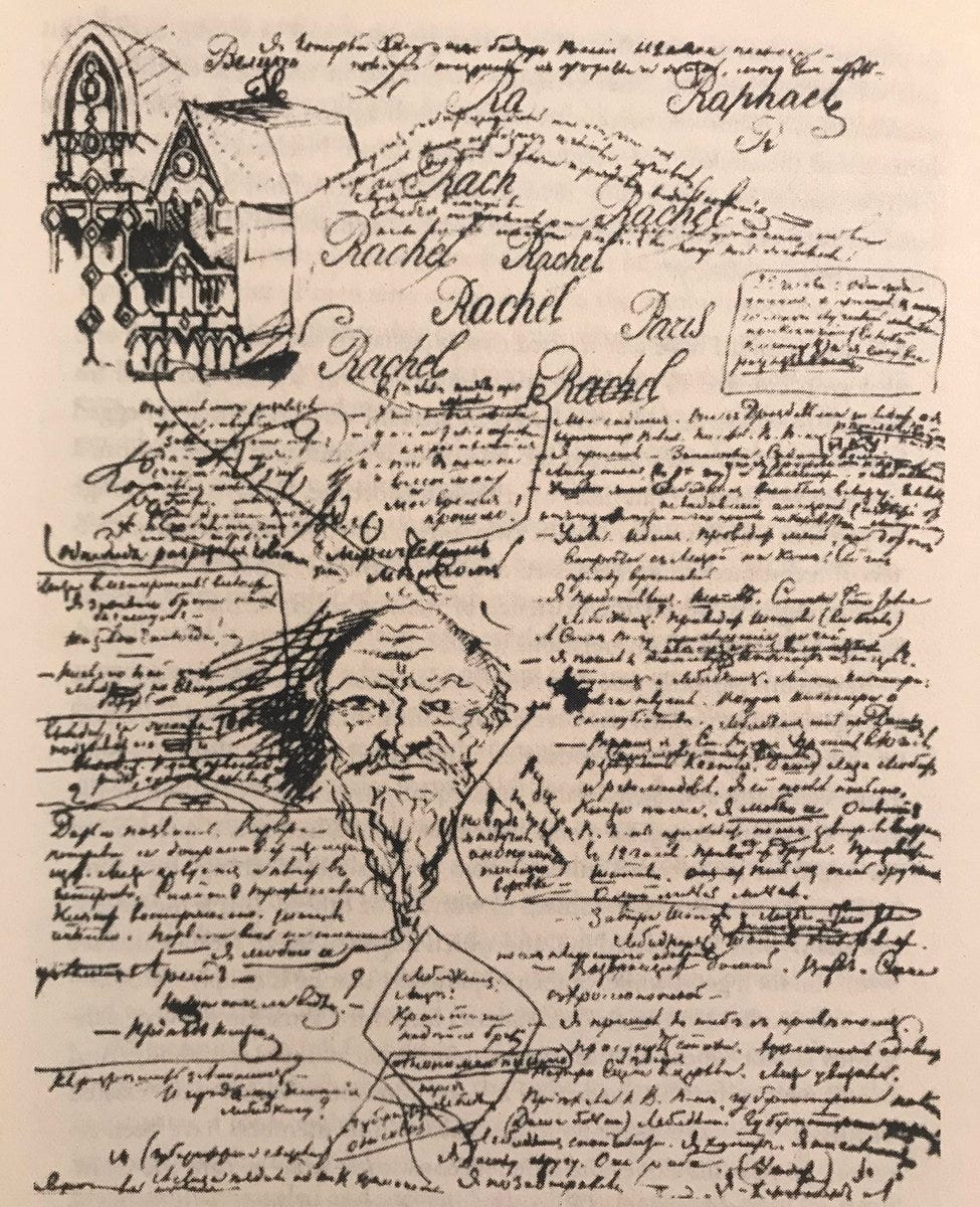 Of Things Past And Imagined on Twitter: "Fyodor Dostoevsky liked to doodle  in his manuscript. This is a page from 'Demons'. #DostoevskySaturday  https://t.co/WLse0VeRJ7" / Twitter