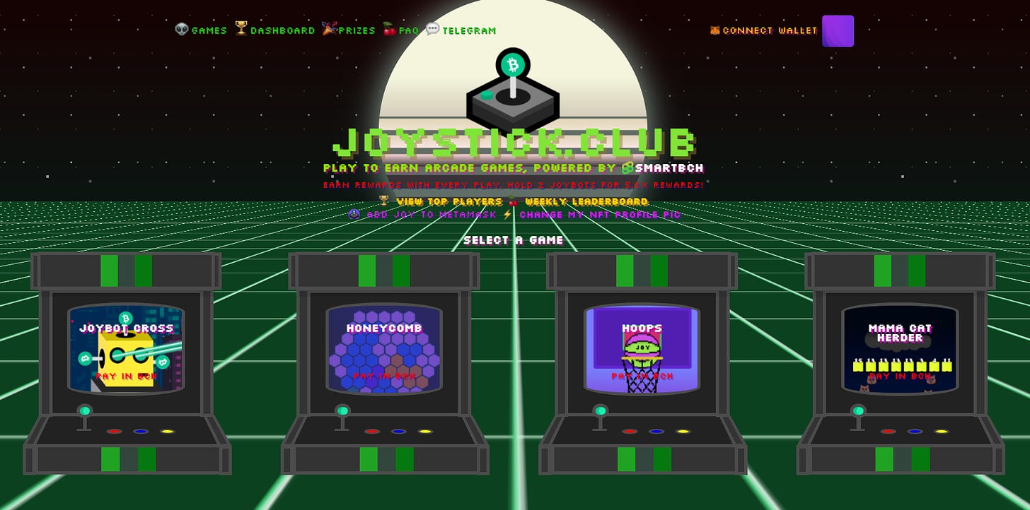 Joystick.club SmartBCH Arcade Games