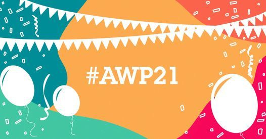 Playful and colourful header from the 2021 AWP virtual conference