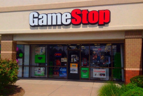 A picture of a GameStop store