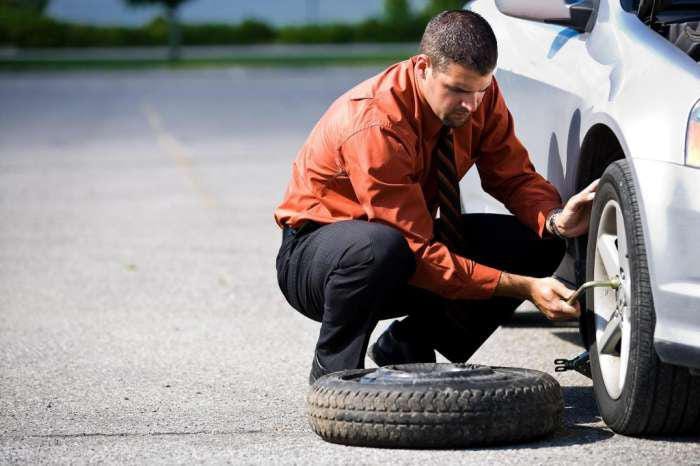 Chaning a tyre