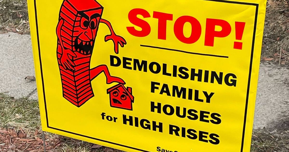Signs are depicting Toronto development proposals as literal monsters to  fight housing
