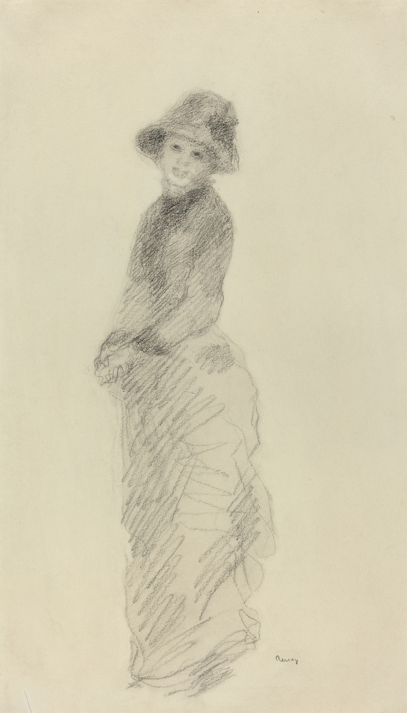 Young Woman Standing (c. 1880) by Pierre-Auguste Renoir