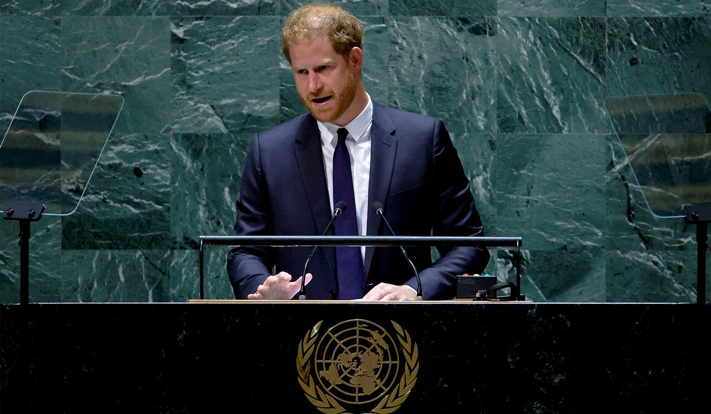 Prince Harry Laments 'Rolling Back of Constitutional Rights' in the U.S.  during U.N. Speech | National Review