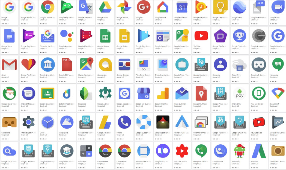 Google family of apps