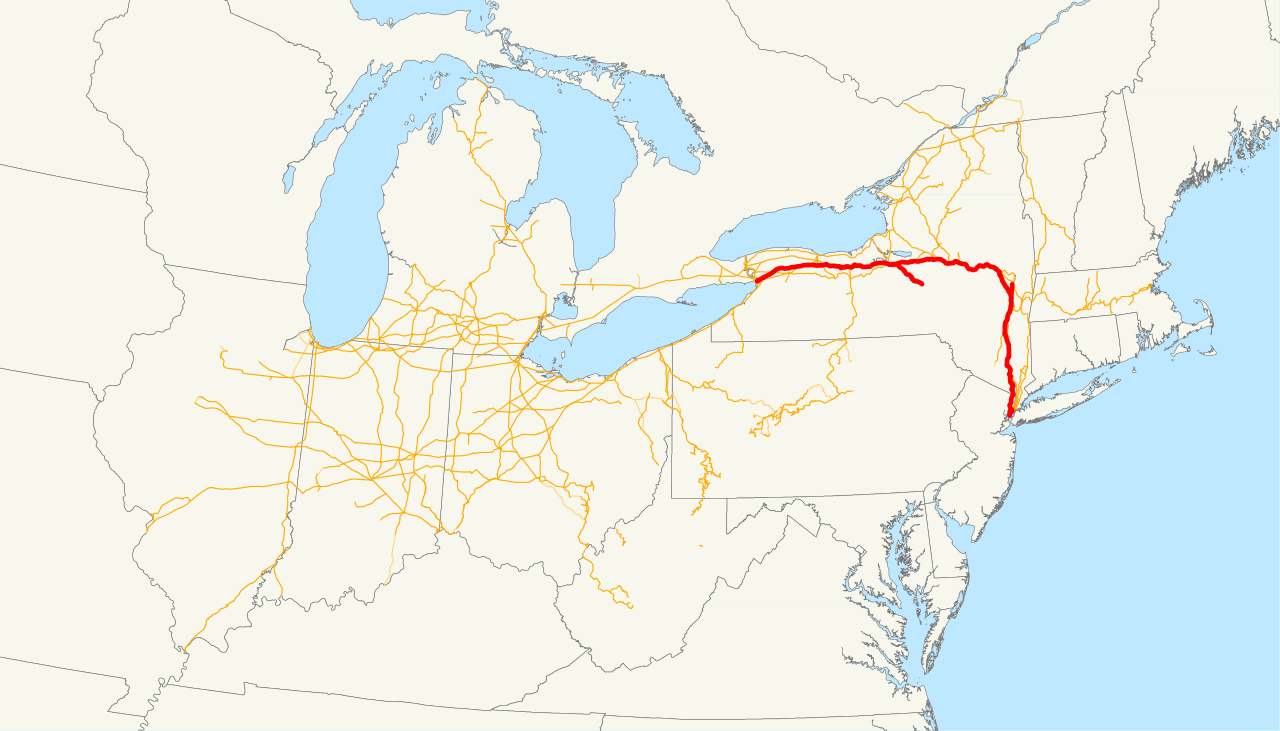 West Shore Railroad system map (1918).svg
