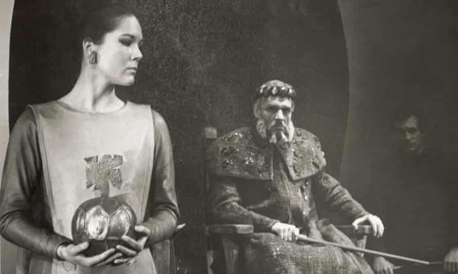 Astonishing … Rigg as Cordelia with Paul Scofield in the title role in King Lear.