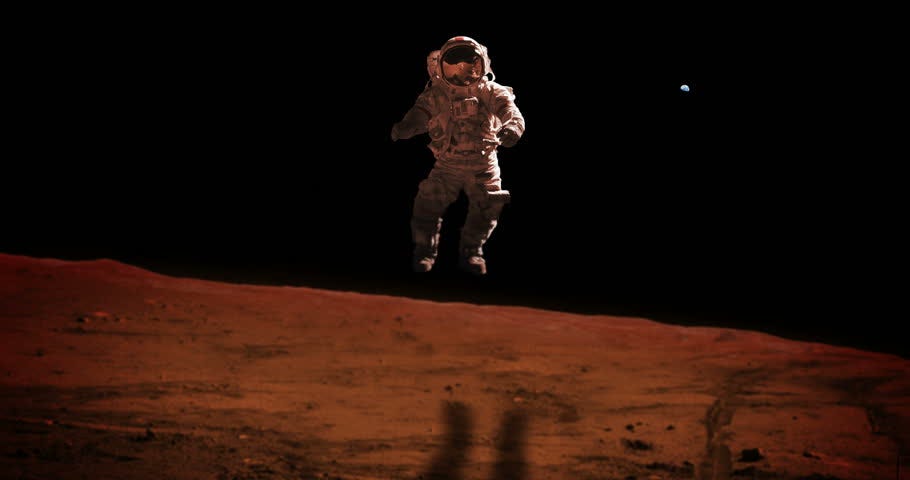 Astronaut Jumping On Mars Surface Stock Footage Video (100% Royalty-free)  28065997 | Shutterstock