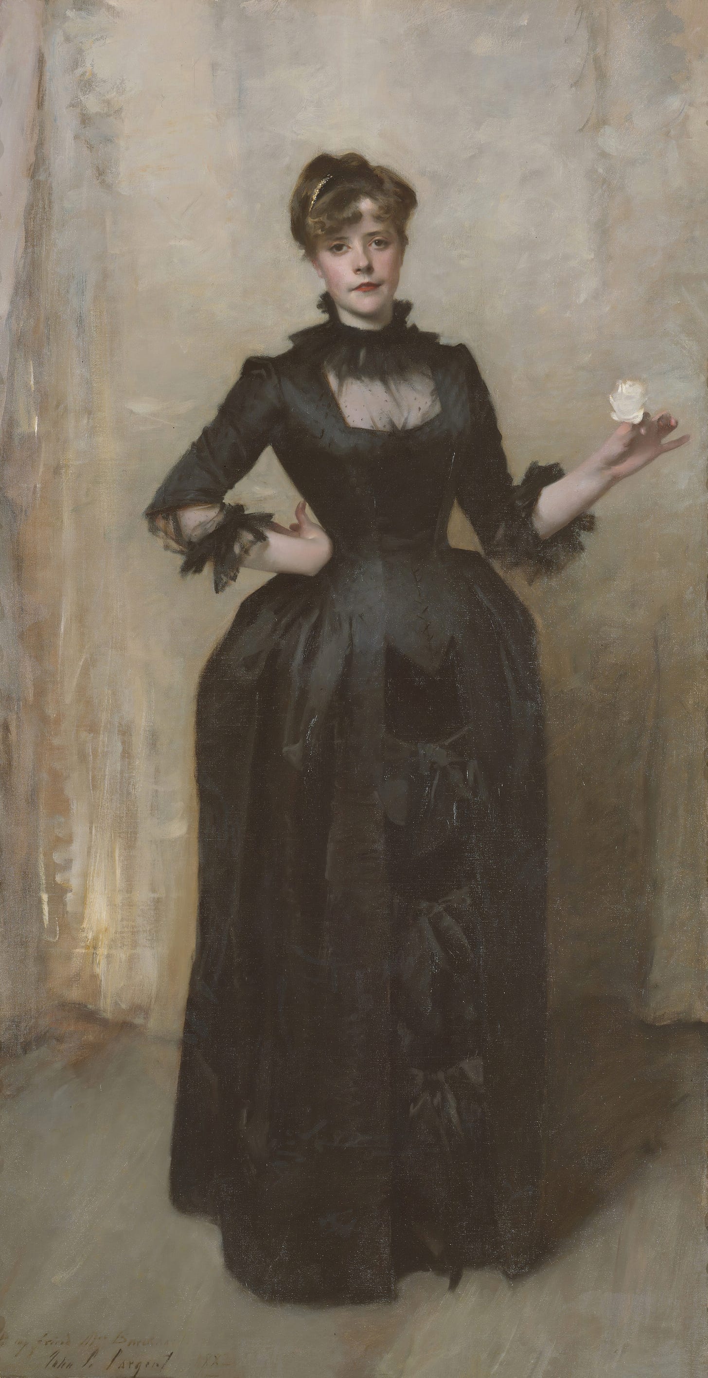 Lady With The Rose (Charlotte Louise Burckhardt) (1882)