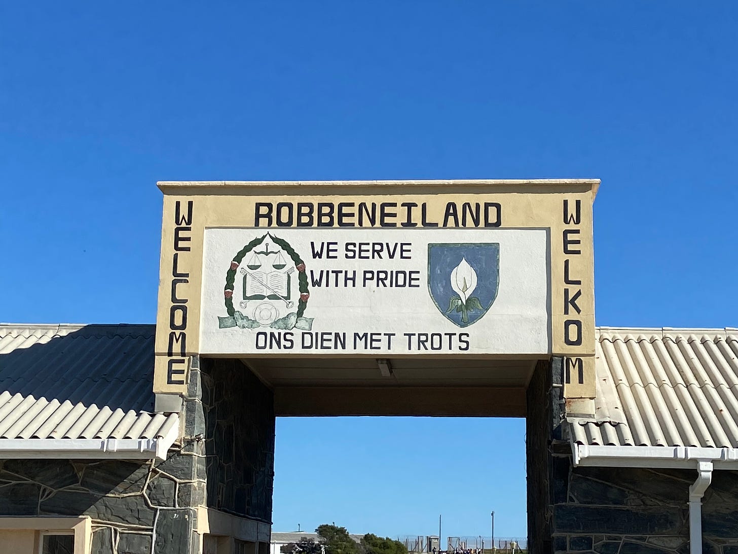 Entrance to Robben Island. Author photograph; July 4, 2022