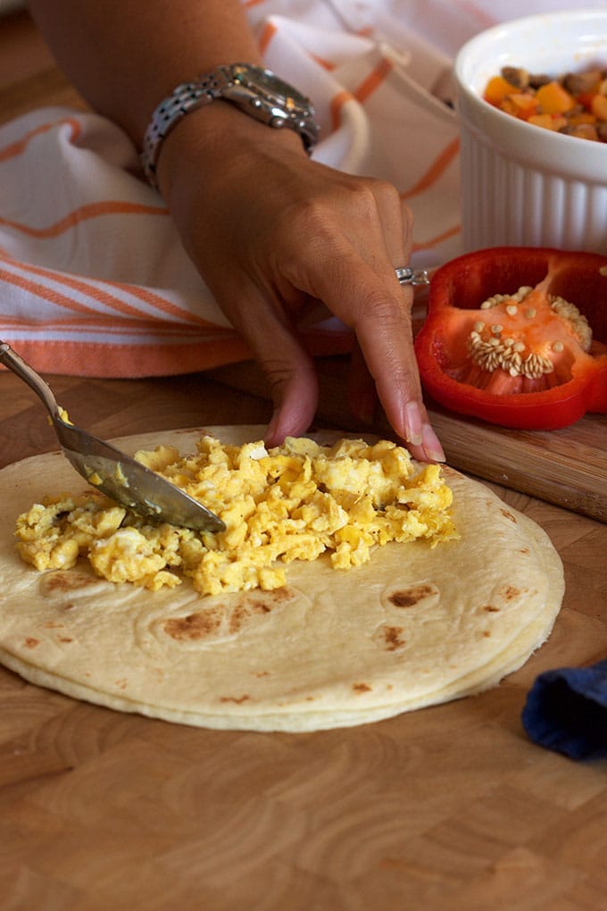 Image result for freezer chorizo breakfast burritos"