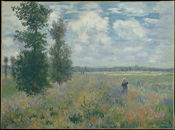 Claude Monet, Poppy Fields near Argenteuil, 1875