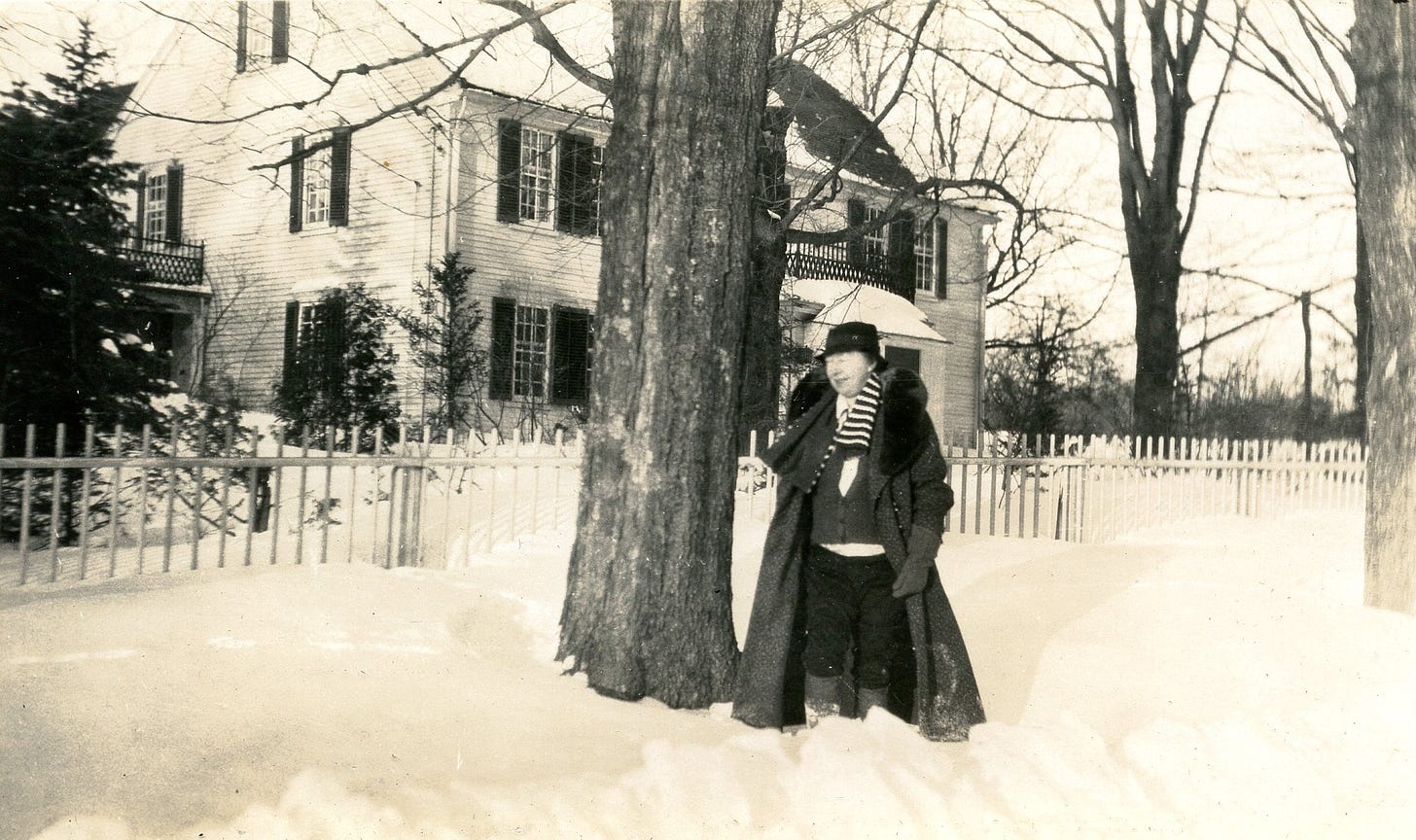 Lala Barr outside in snow