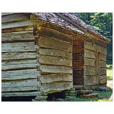 This color photograph is of an old wood house whose structure is supported by some rocks. This house is located in the Smoky Mountains in Tennessee. I took this photo in the summer of 2015.