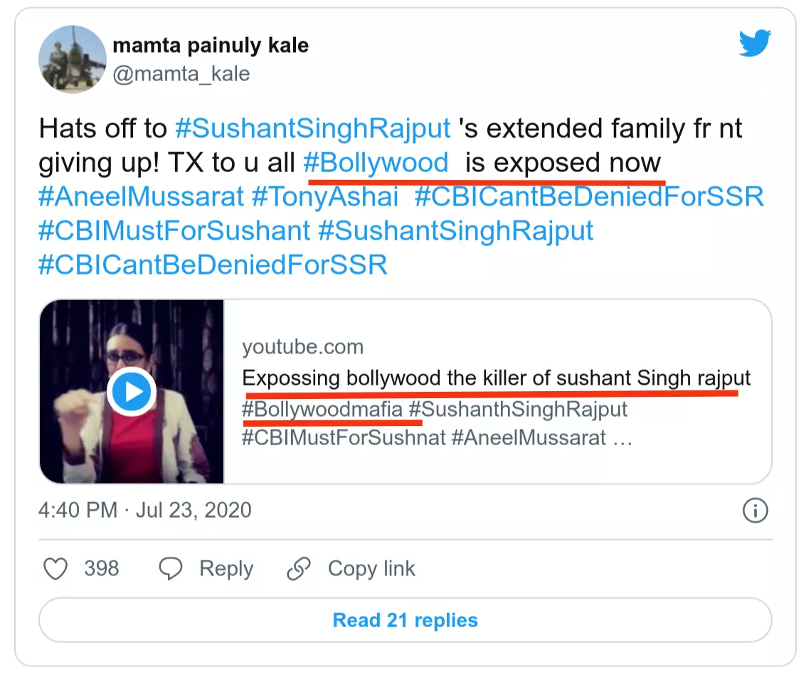 Mamta Kale appreciated the extended family of Sushant Singh Rajput for not giving up