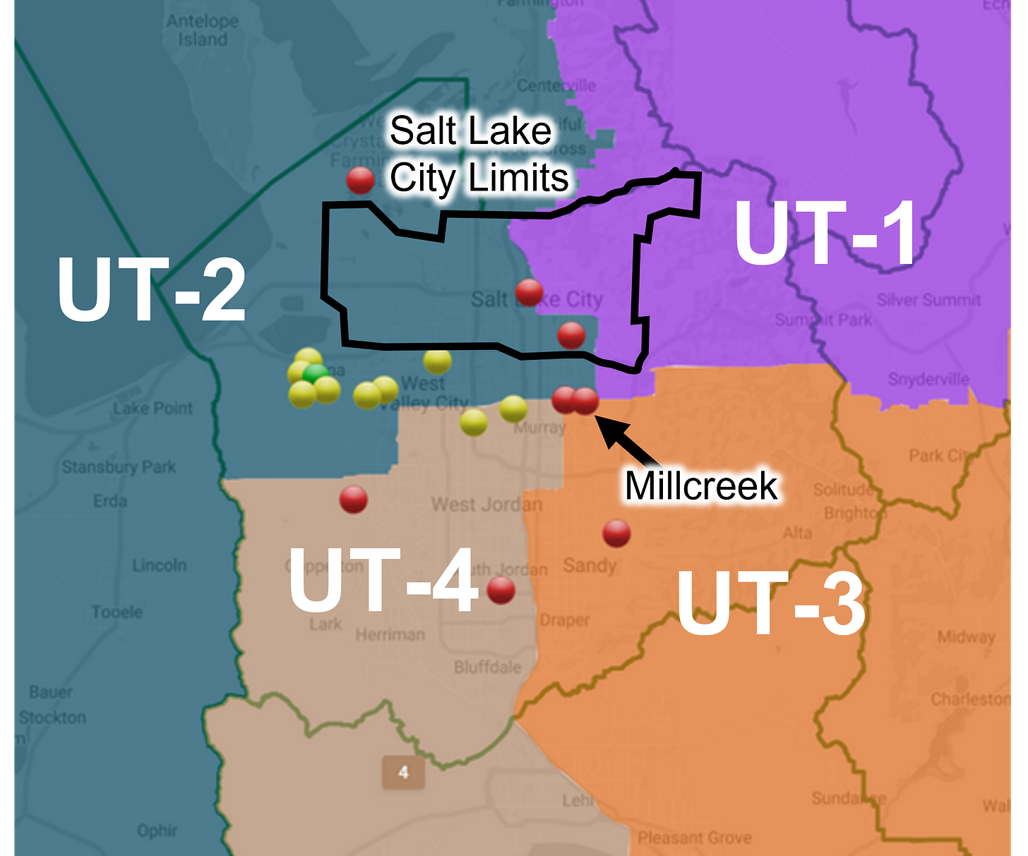 Utah's Congressional Districts' Intersection