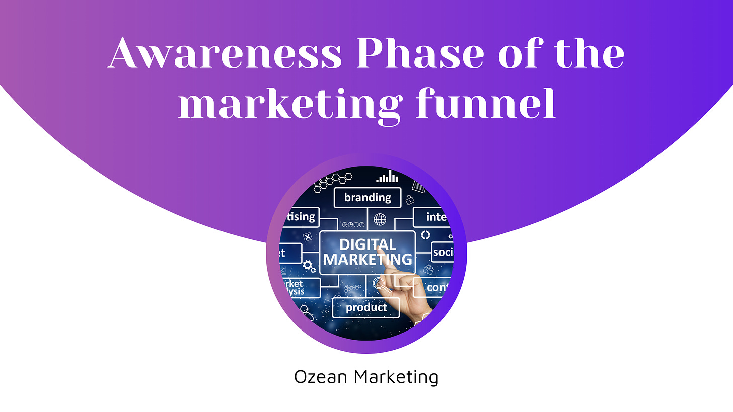 Awareness Phase of the marketing funnel