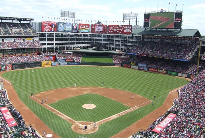 Image result for ballpark in arlington right field