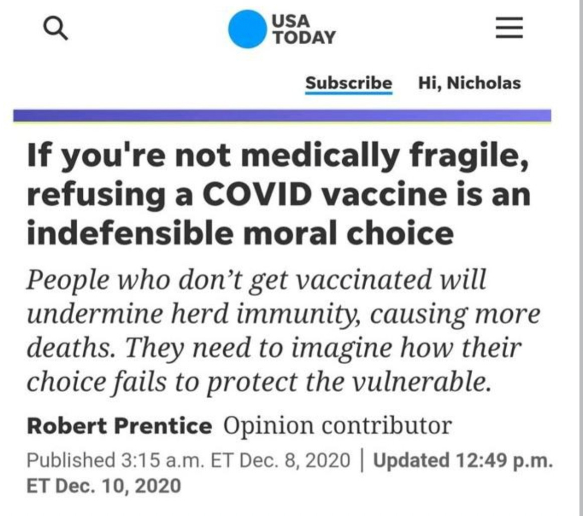 Vaccines Could Never Prevent Transmission